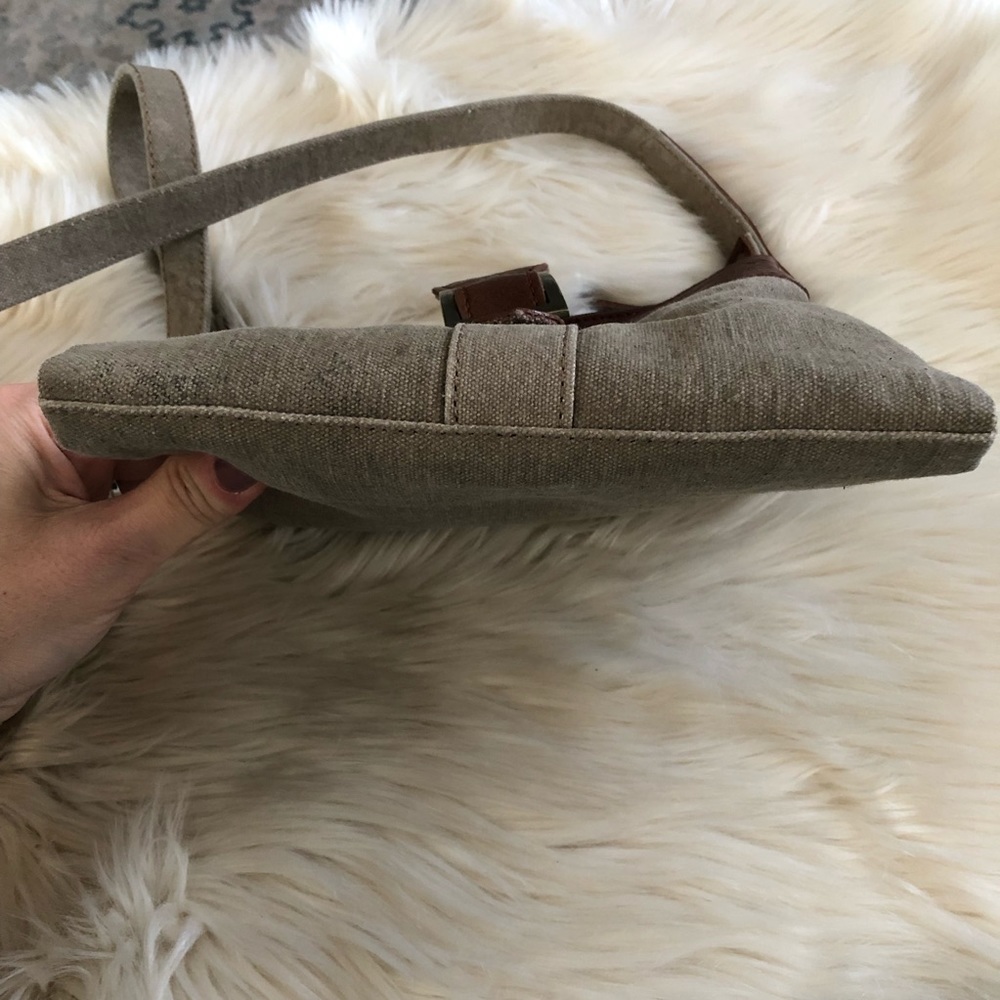 Mona B canvas and vegan leather crossbody purse with built in wallet - Picture 8 of 12